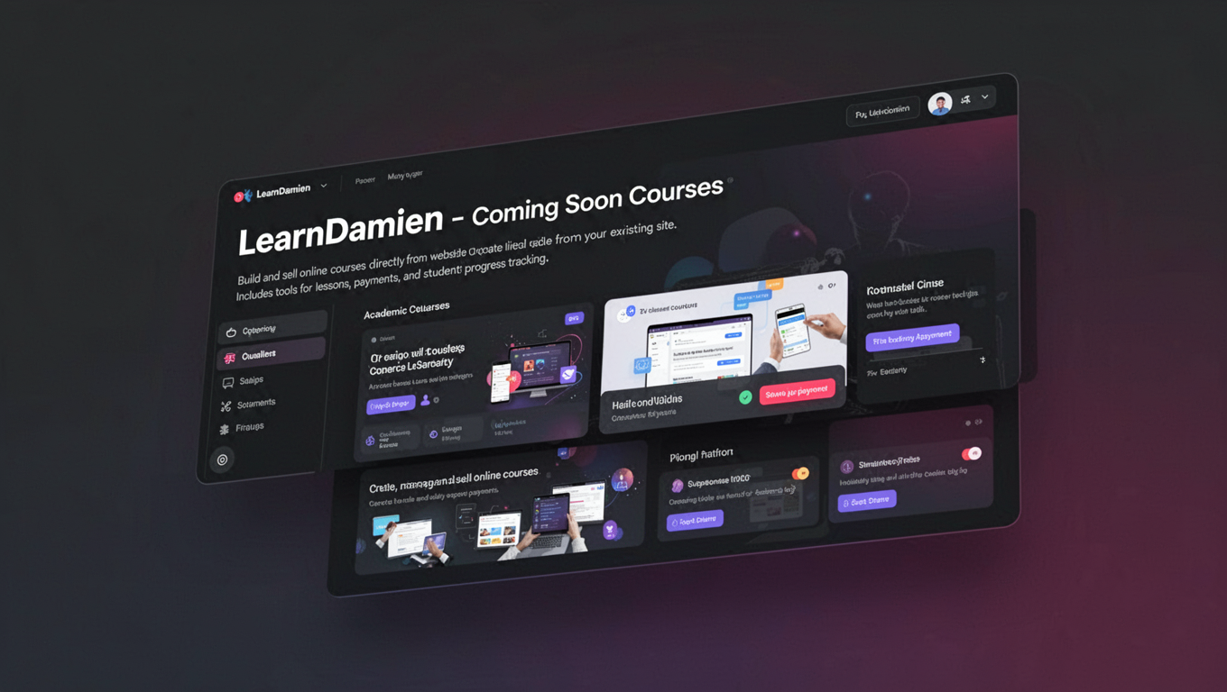 Preview of LearnDamien - Coming Soon Courses