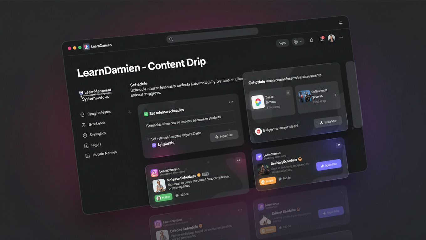 Preview of LearnDamien - Content Drip