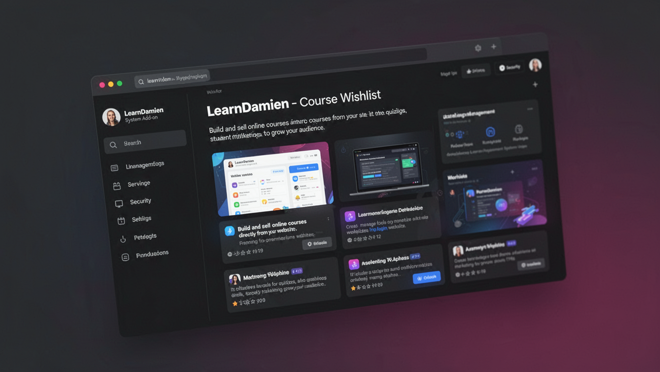 Preview of LearnDamien - Course Wishlist