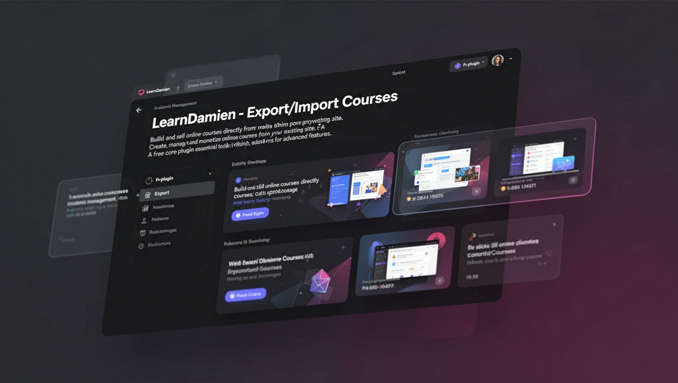 Preview of LearnDamien - Export/Import Courses