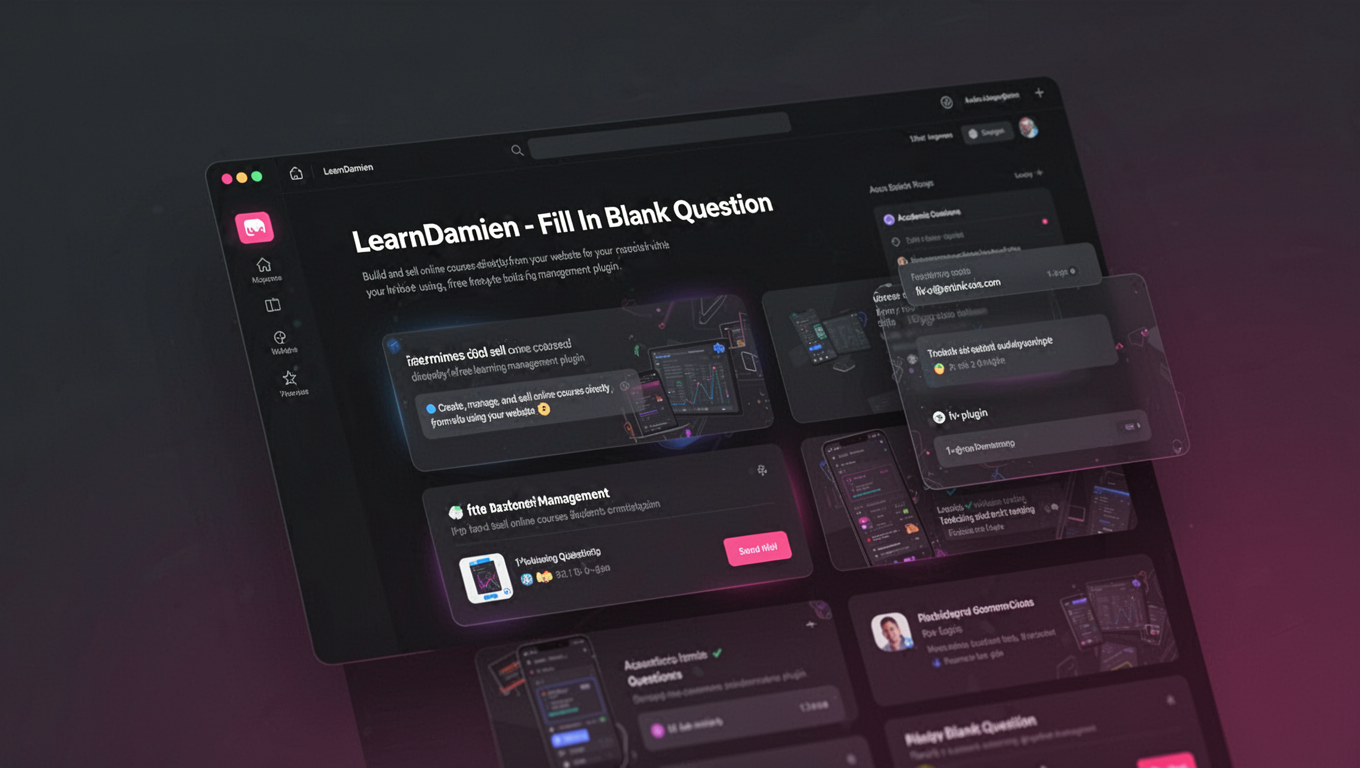 Preview of LearnDamien - Fill In Blank Question