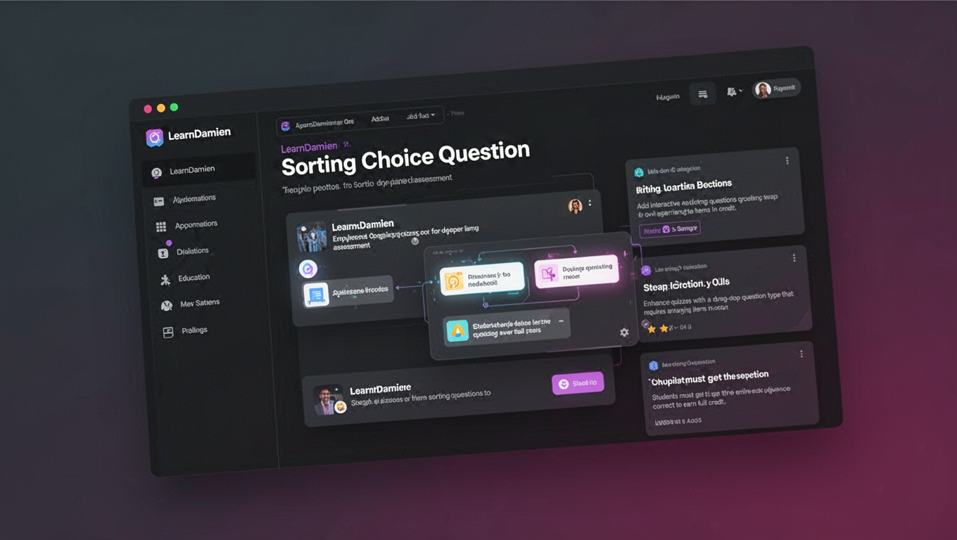 Preview of LearnDamien - Sorting Choice Question