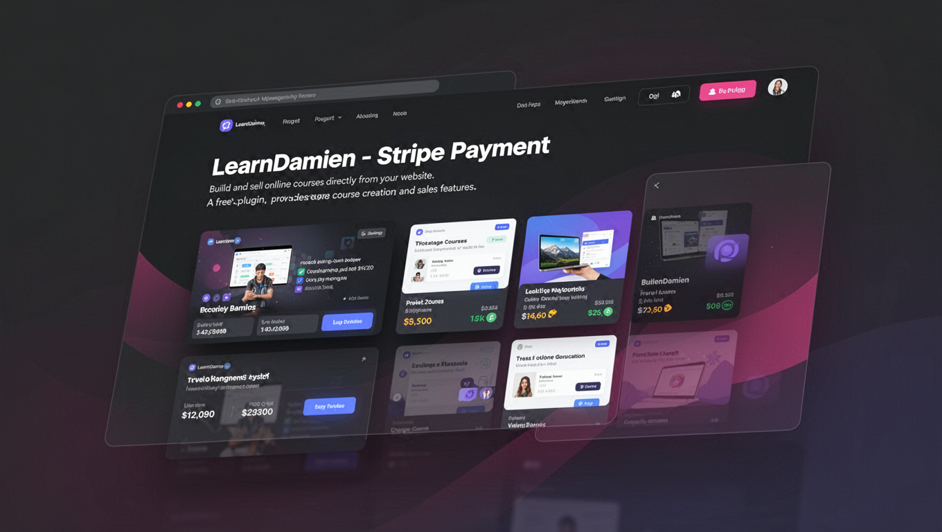 Preview of LearnDamien - Stripe Payment