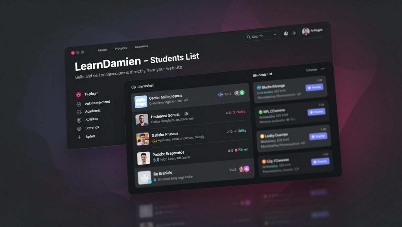 Preview of LearnDamien - Students List