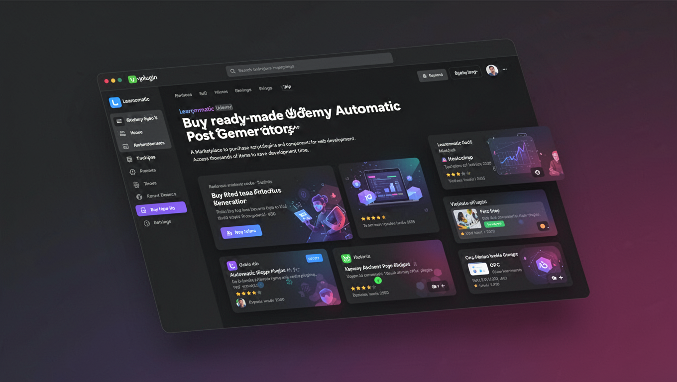 Preview of Learnomatic Udemy Automatic Post Generator