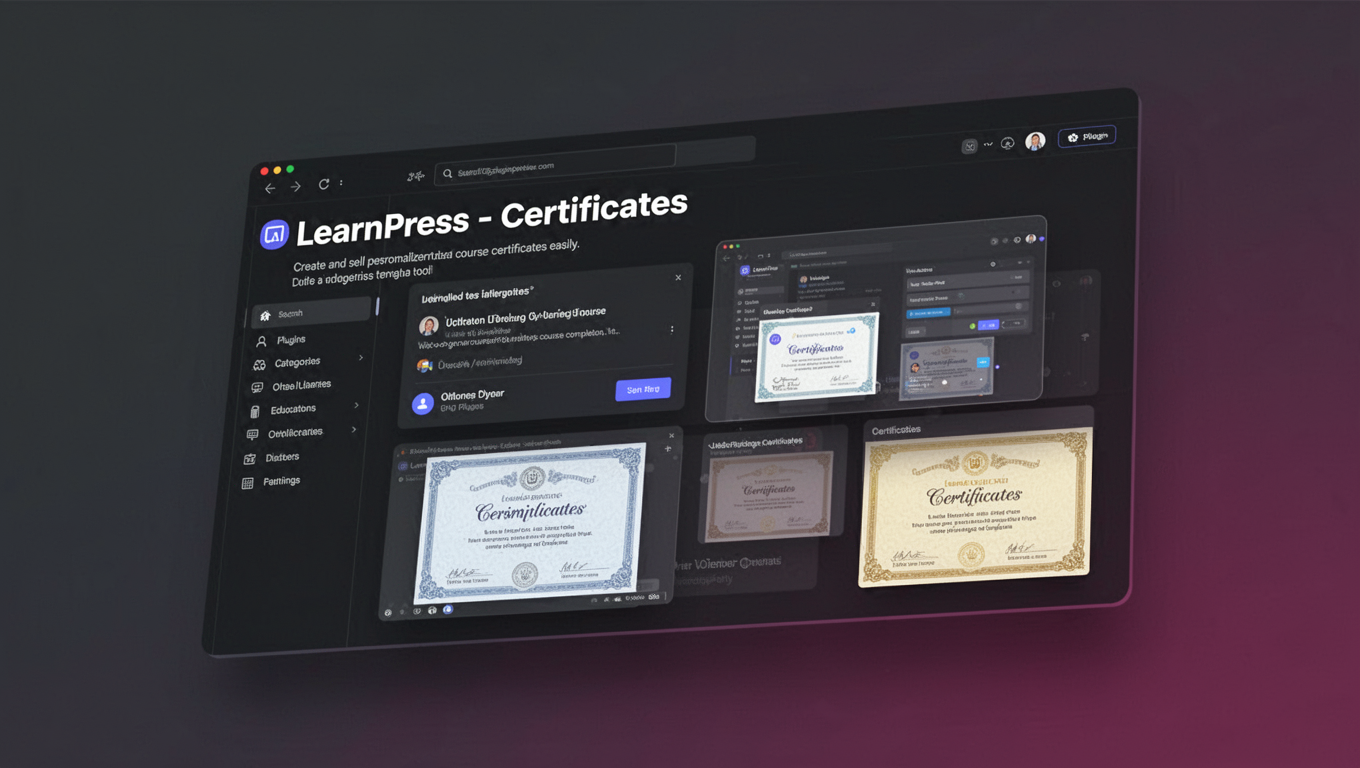 Preview of LearnPress - Certificates