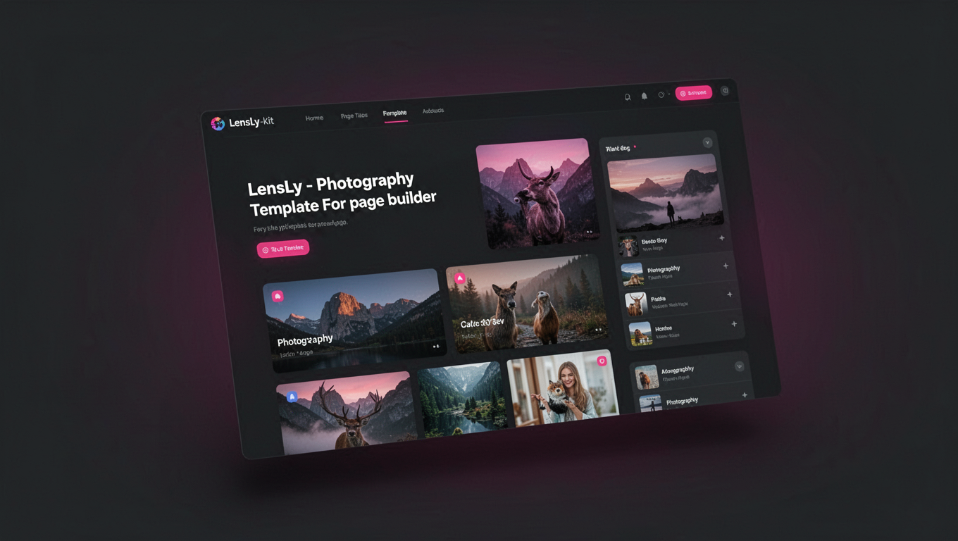 Preview of LensLy - Photography Template For Elementor