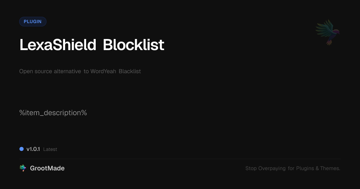 Preview of LexaShield Blocklist