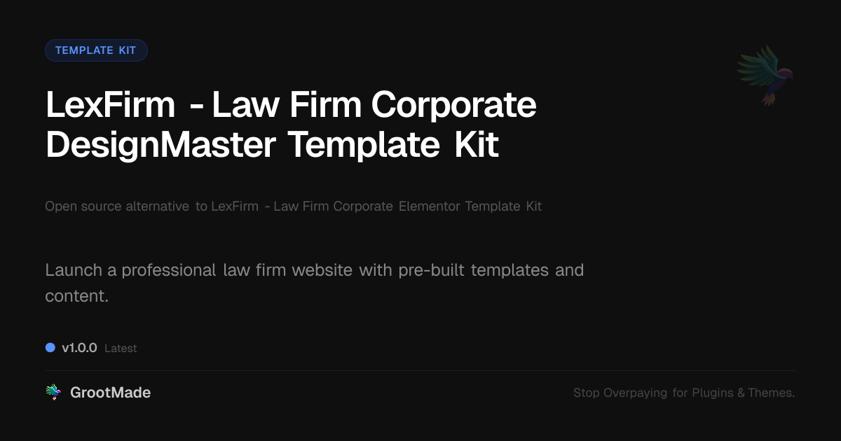 Preview of LexFirm - Law Firm Corporate DesignMaster Template Kit