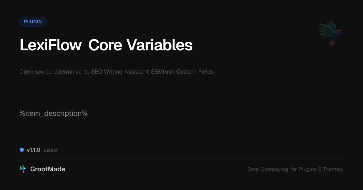 Preview of LexiFlow Core Variables