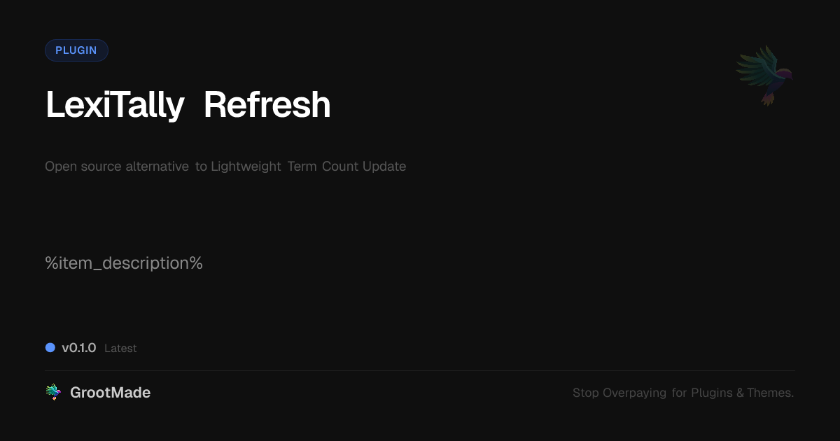Preview of LexiTally Refresh