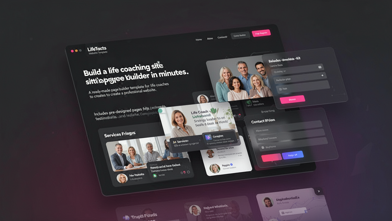 Preview of LifeTacts - Life Coach Elementor Website Template