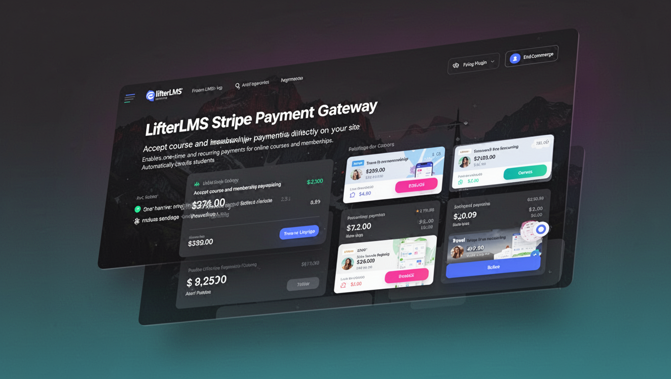 Preview of LifterLMS Stripe Payment Gateway