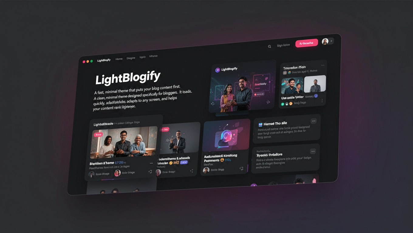 Preview of LightBlogify