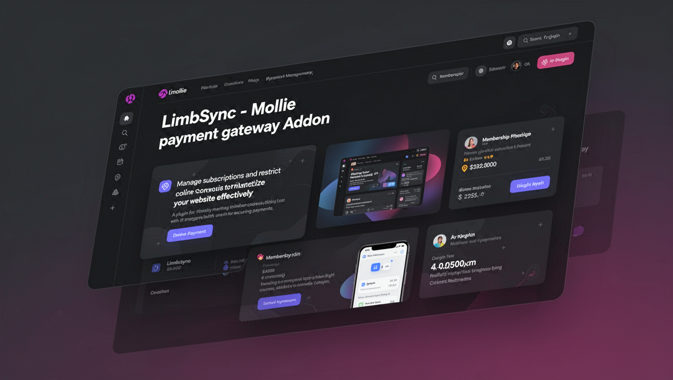 Preview of LimbSync - Mollie payment gateway Addon