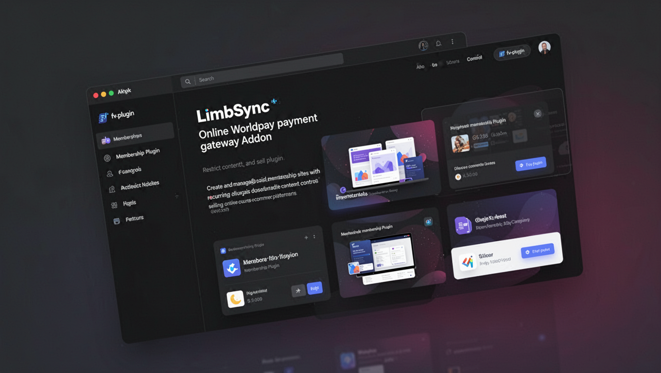 Preview of LimbSync - Online Worldpay payment gateway Addon