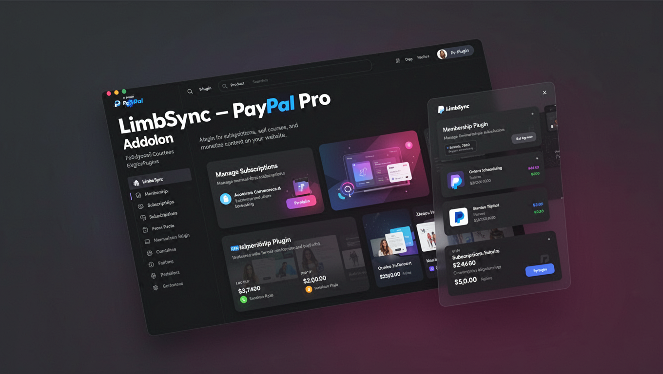 Preview of LimbSync - Paypal Pro Addon