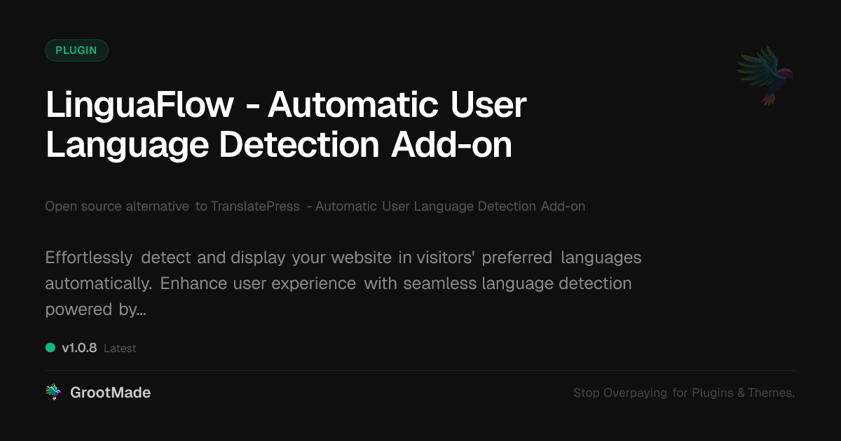 Preview of LinguaFlow - Automatic User Language Detection Add-on