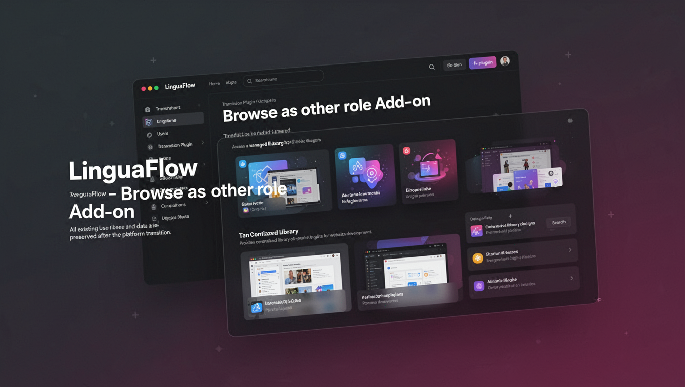 Preview of LinguaFlow - Browse as other role Add-on