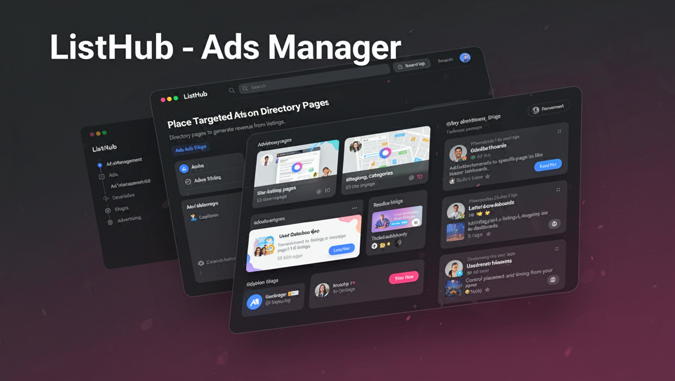 Preview of ListHub - Ads Manager