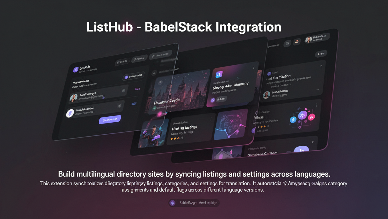 Preview of ListHub - BabelStack Integration