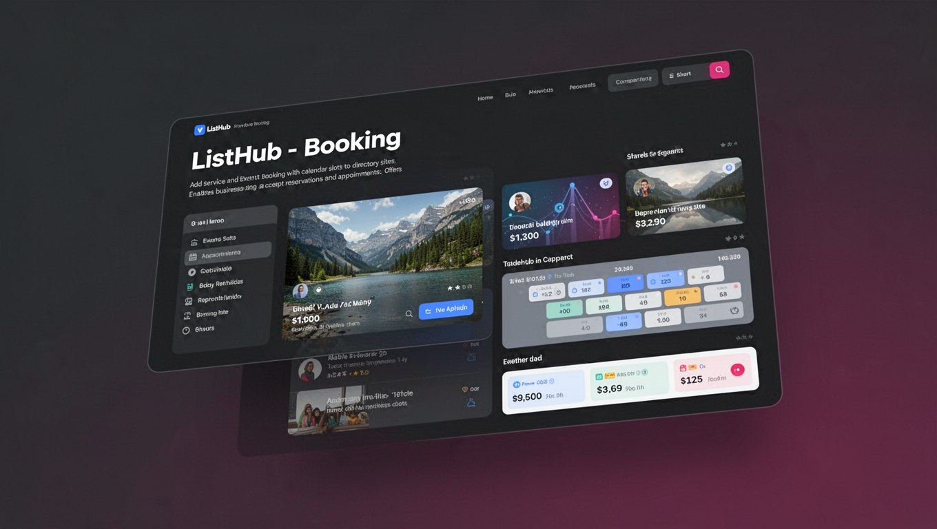 Preview of ListHub - Booking