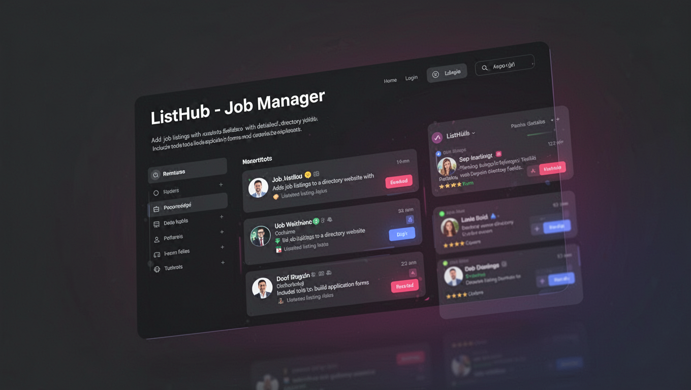 Preview of ListHub - Job Manager