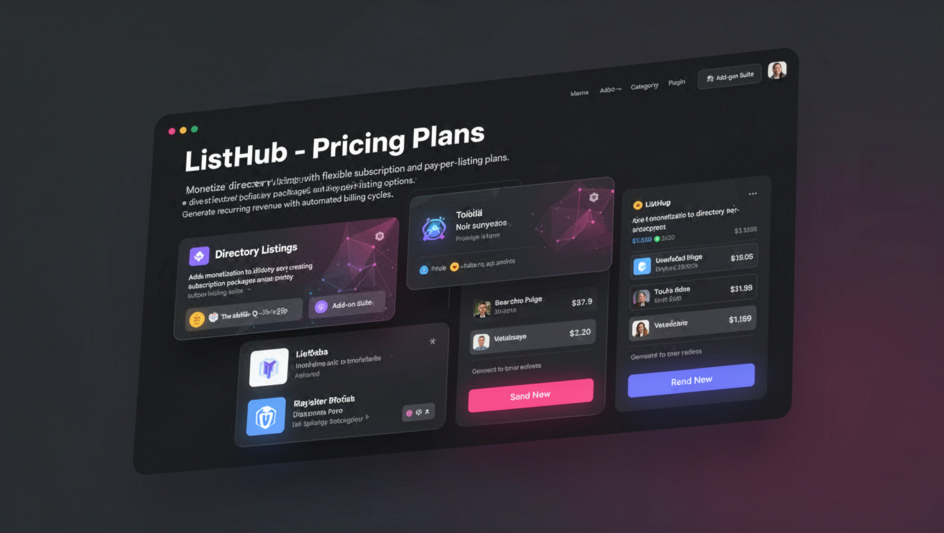 Preview of ListHub - Pricing Plans