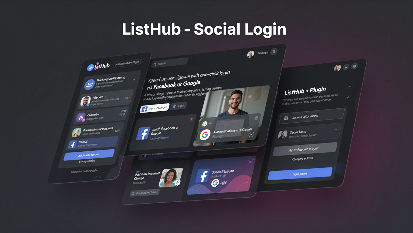 Preview of ListHub - Social Login