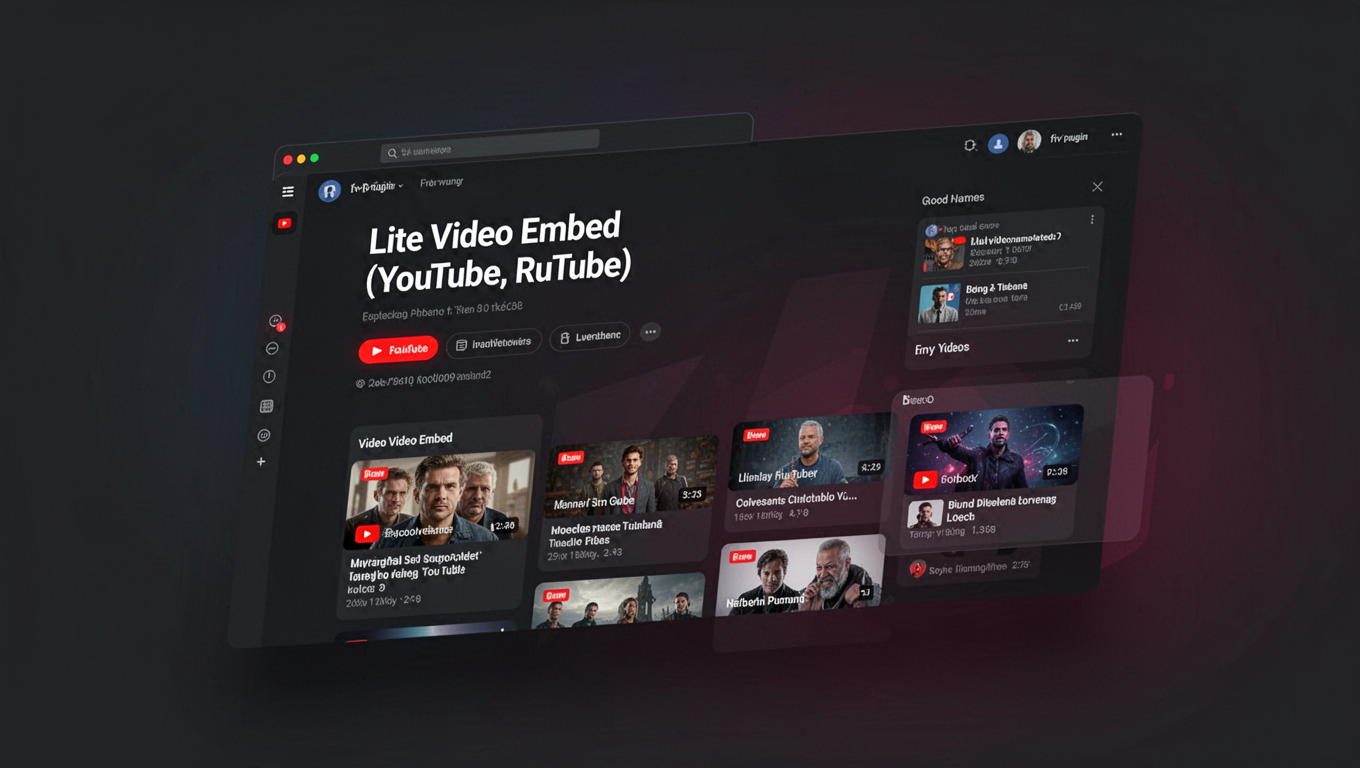 Preview of Lite Video Embed (YouTube, RuTube)