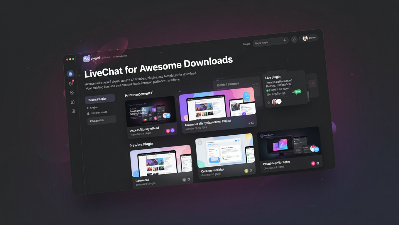 Preview of LiveChat for Awesome Downloads