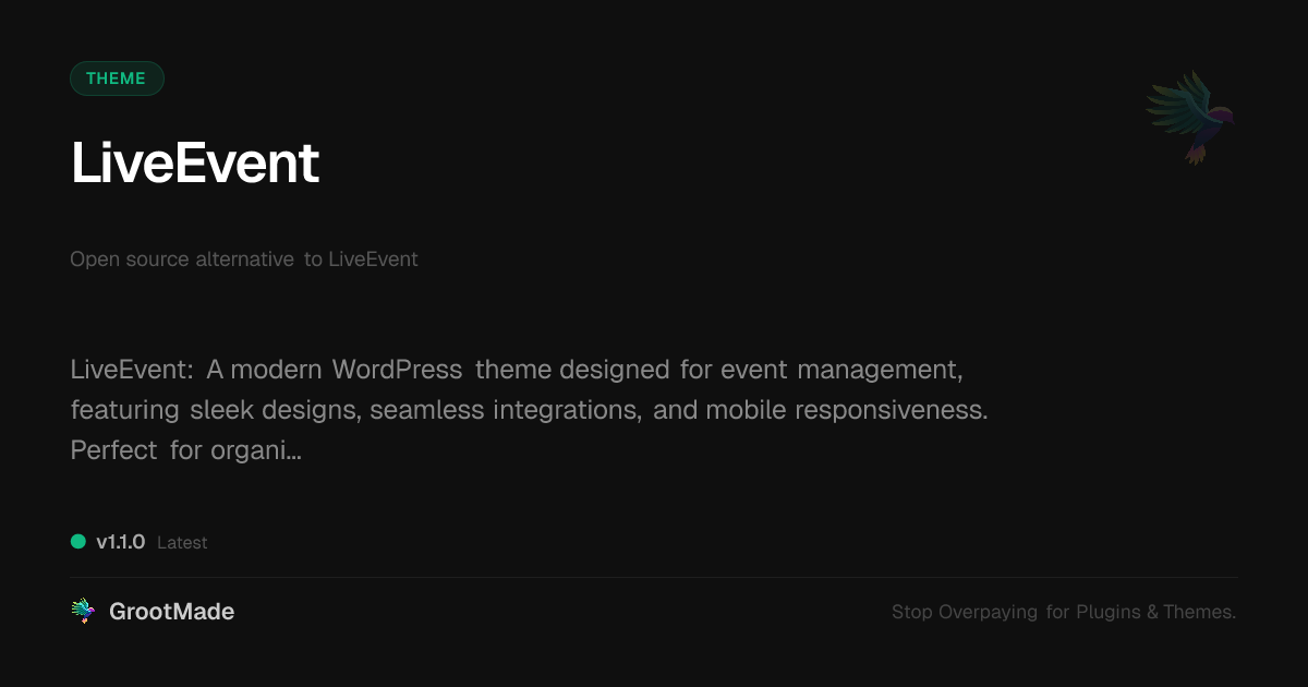 Preview of LiveEvent