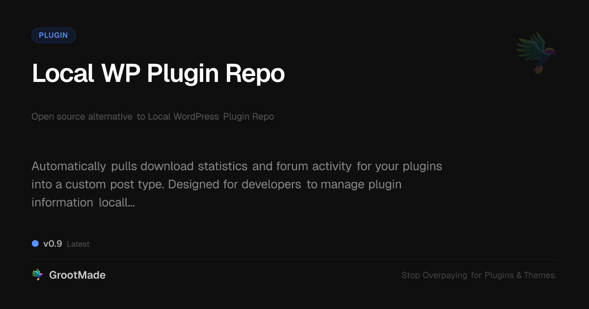 Preview of Local WP Plugin Repo