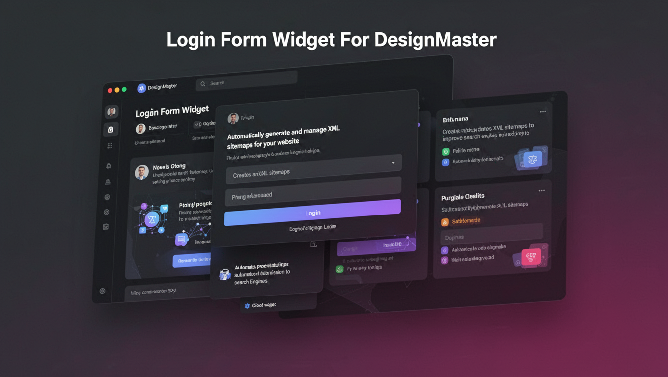 Preview of Login Form Widget For DesignMaster