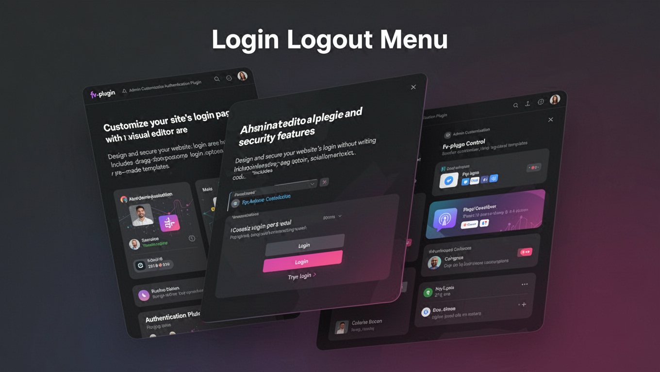 Preview of Login Logout Menu