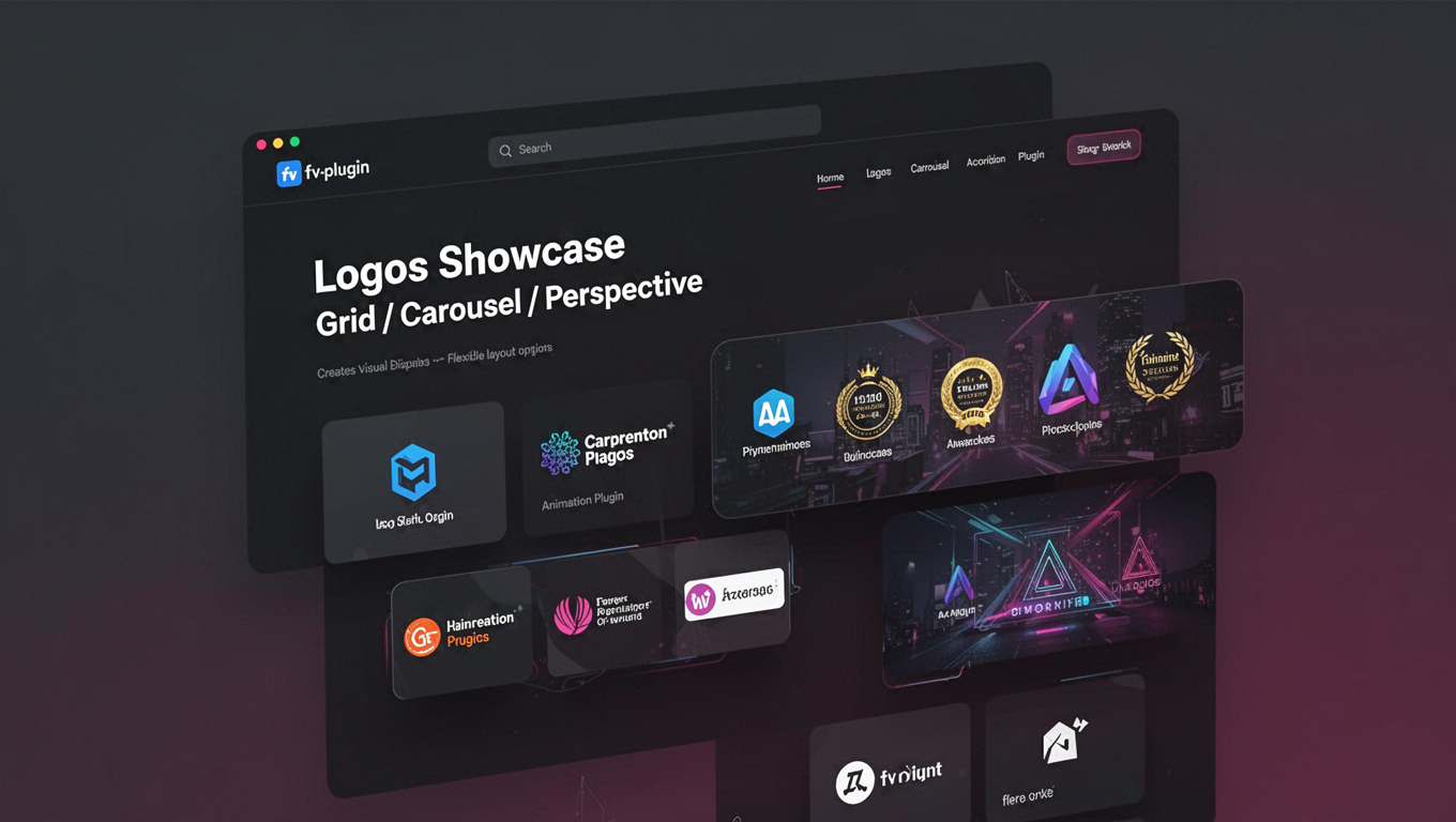 Preview of Logos Showcase - Grid / Carousel / Perspective