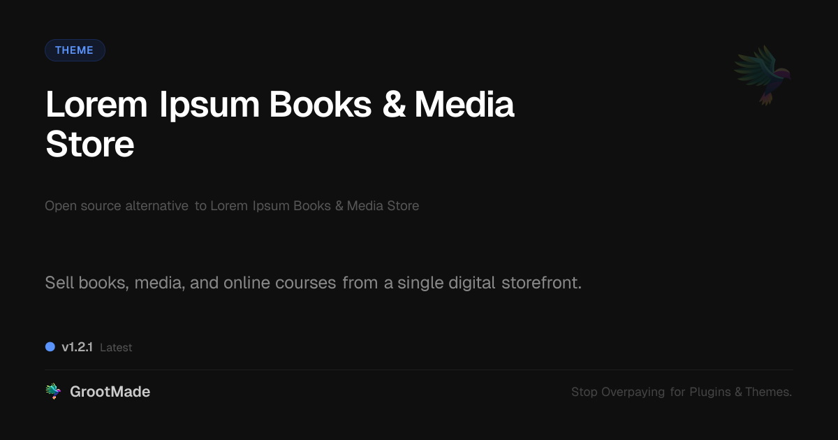 Preview of Lorem Ipsum Books & Media Store