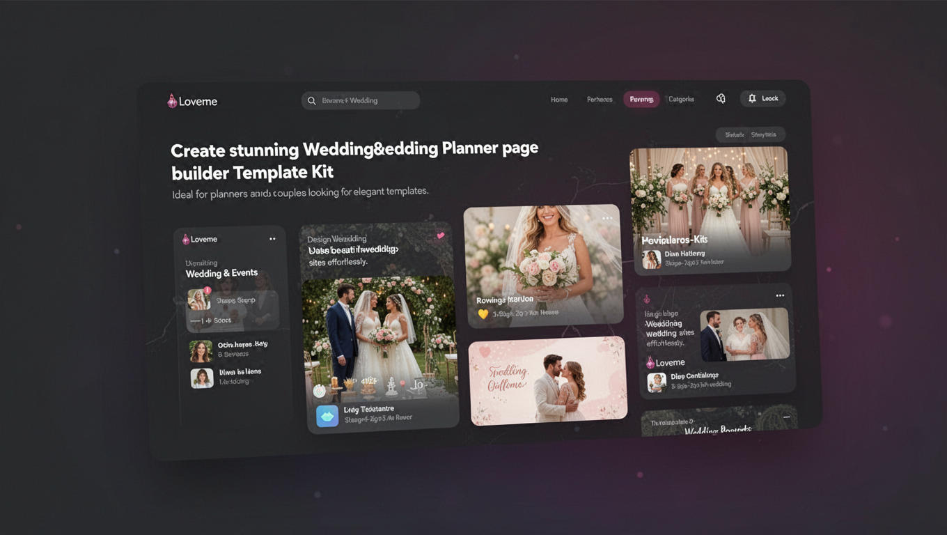 Preview of Loveme - Wedding & Wedding Planner Elementor Template Kit