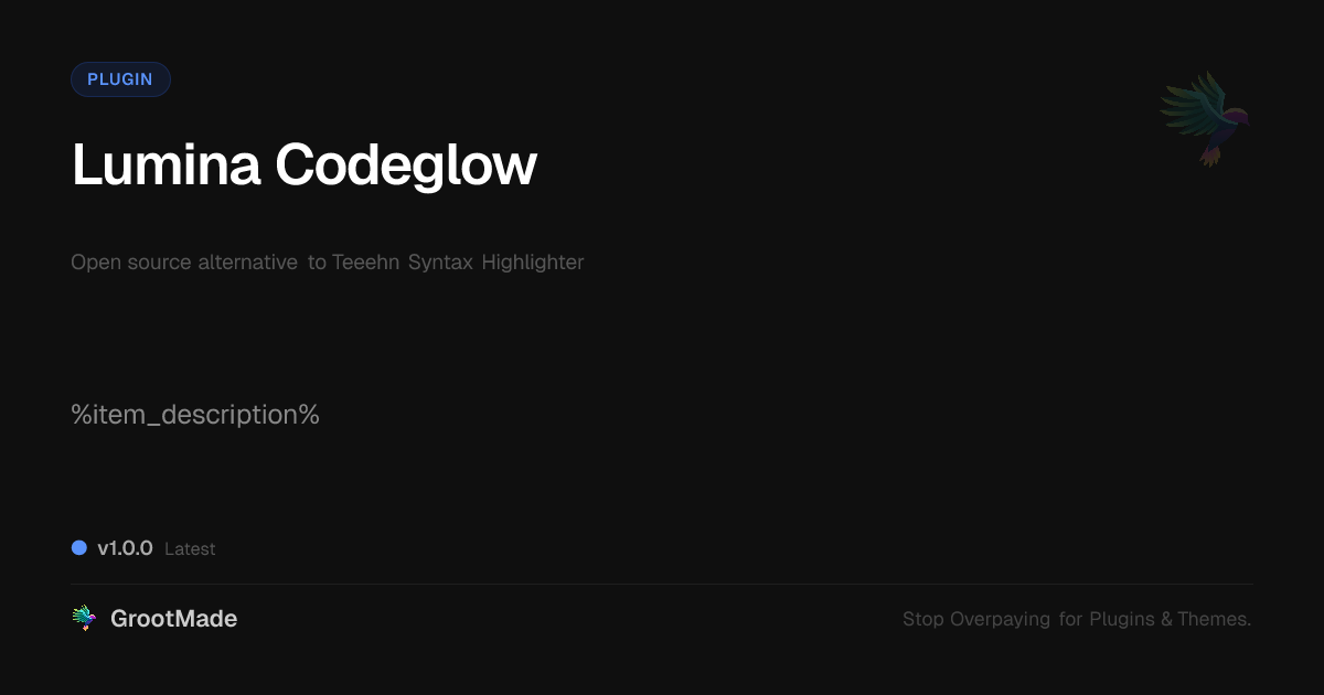 Preview of Lumina Codeglow