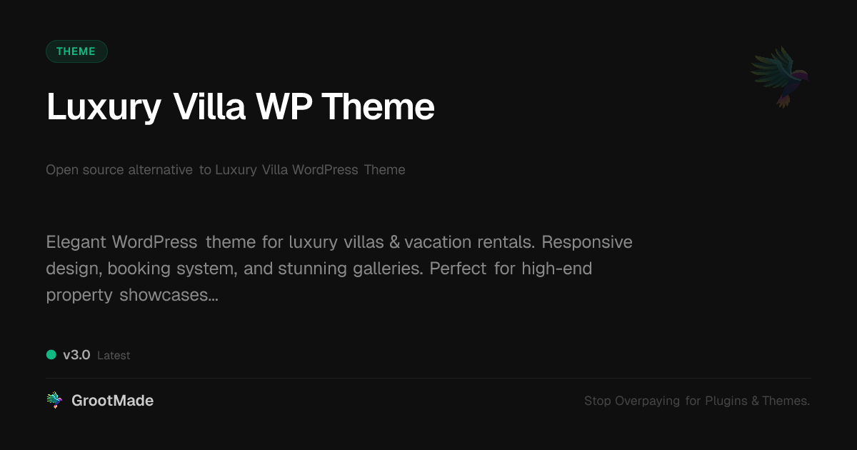 Preview of Luxury Villa WP Theme