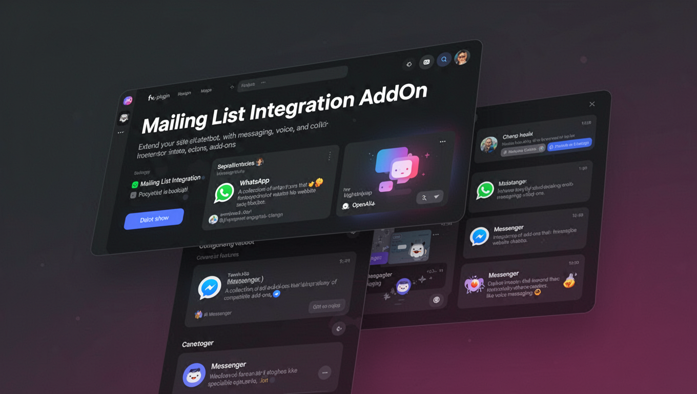 Preview of Mailing List Integration AddOn