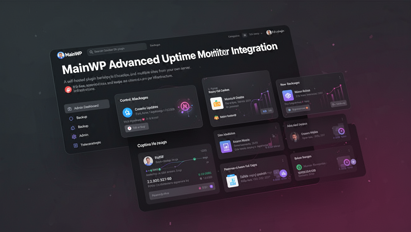 Preview of MainWP Advanced Uptime Monitor Integration