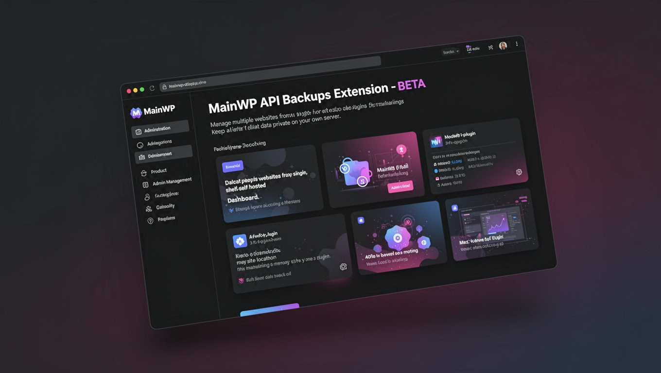 Preview of MainWP API Backups Extension - BETA