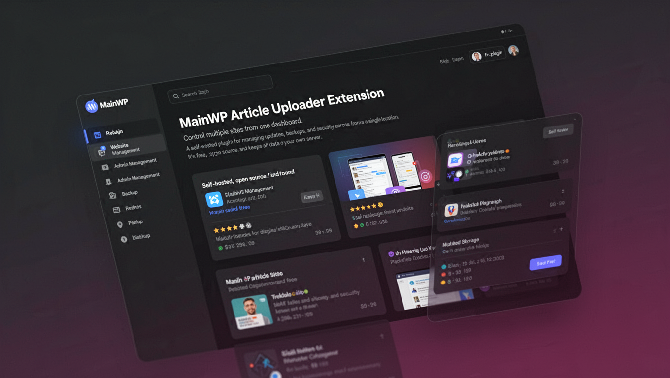 Preview of MainWP Article Uploader Extension