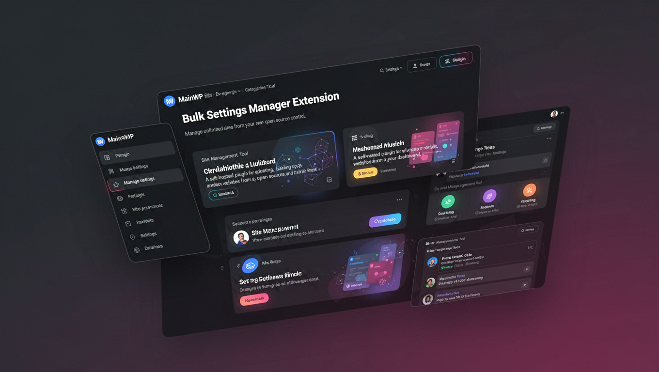 Preview of MainWP Bulk Settings Manager Extension