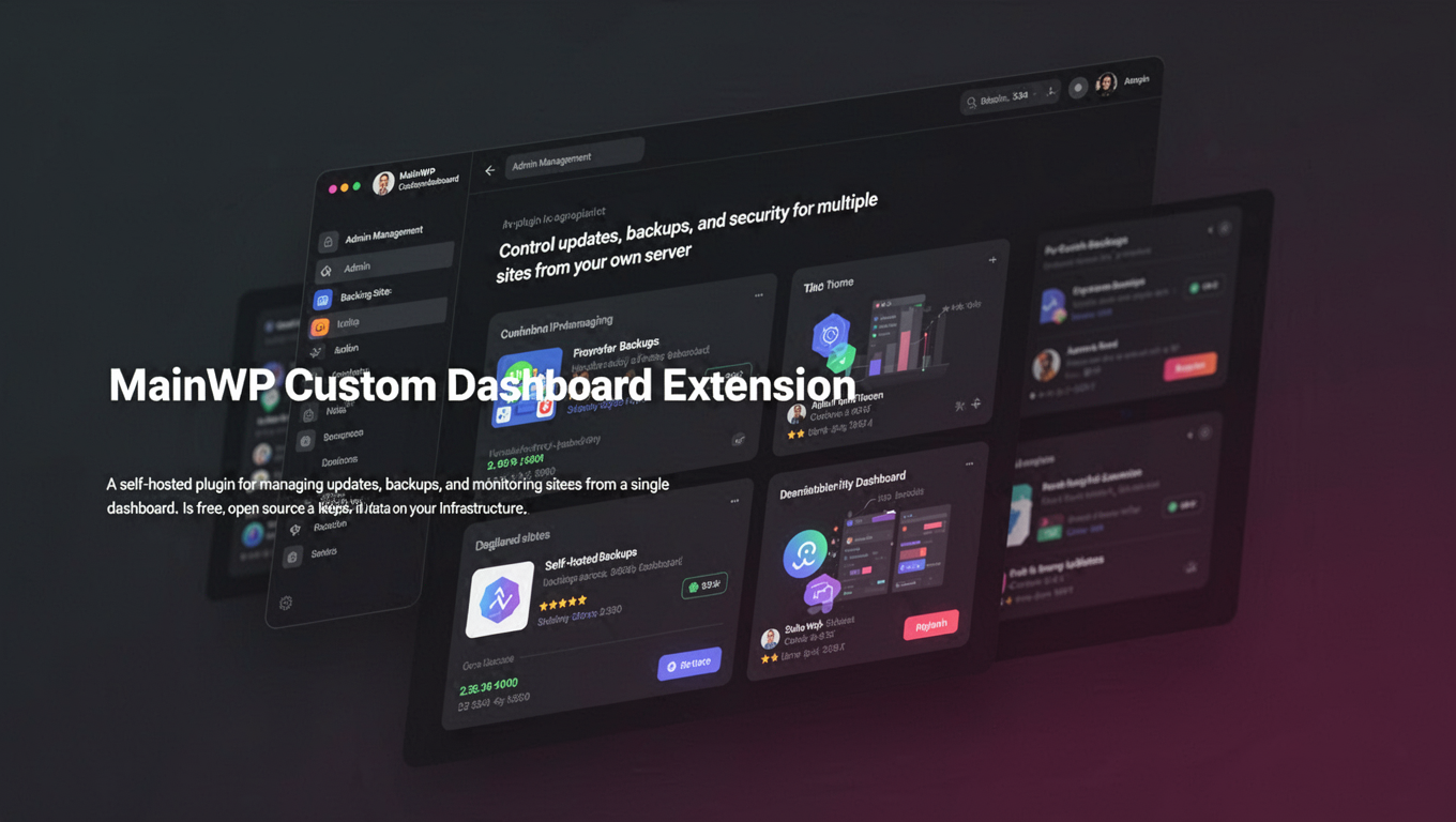 Preview of MainWP Custom Dashboard Extension