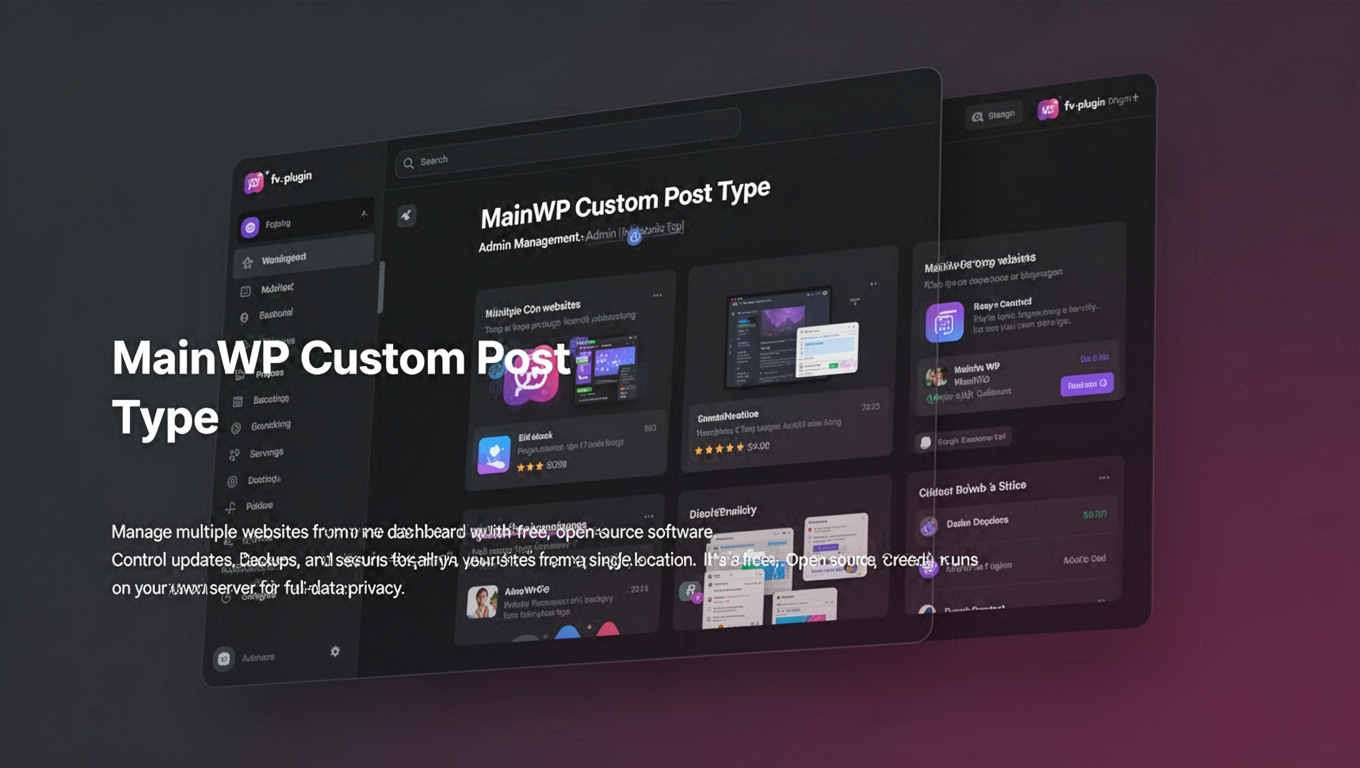 Preview of MainWP Custom Post Type