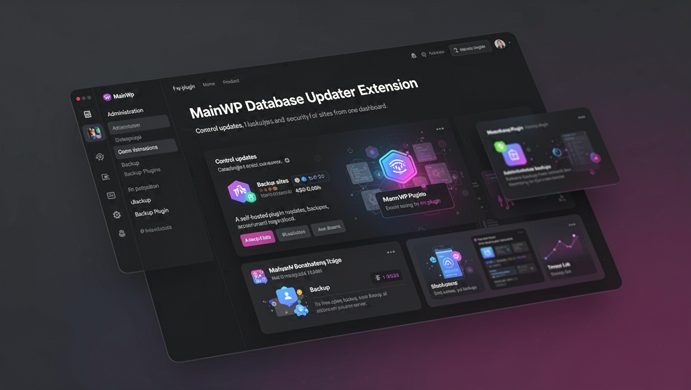 Preview of MainWP Database Updater Extension