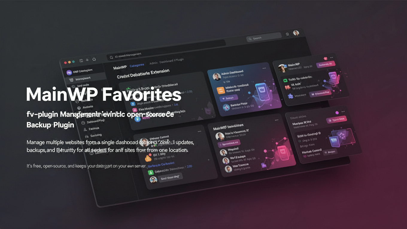 Preview of MainWP Favorites Extension