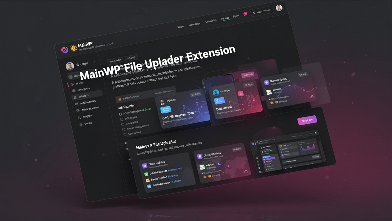 Preview of MainWP File Uploader Extension